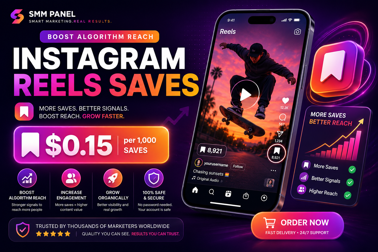 Instagram Reels Saves SMM panel - Boost Algorithm Reach