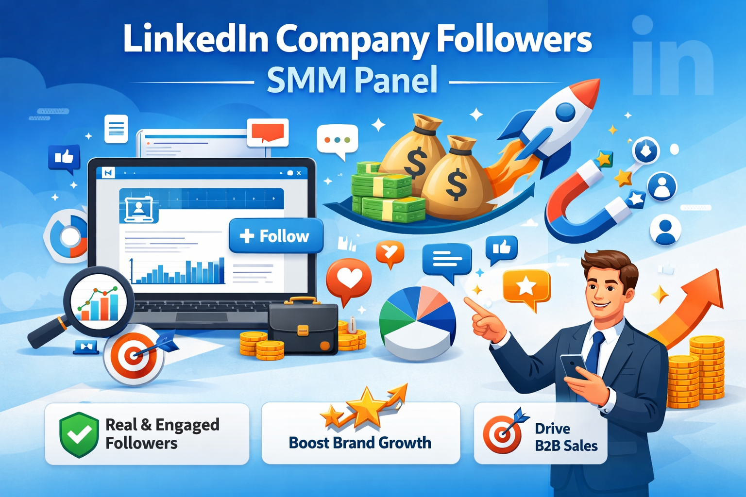 LinkedIn Company Followers SMM Panel | High-Quality Growth